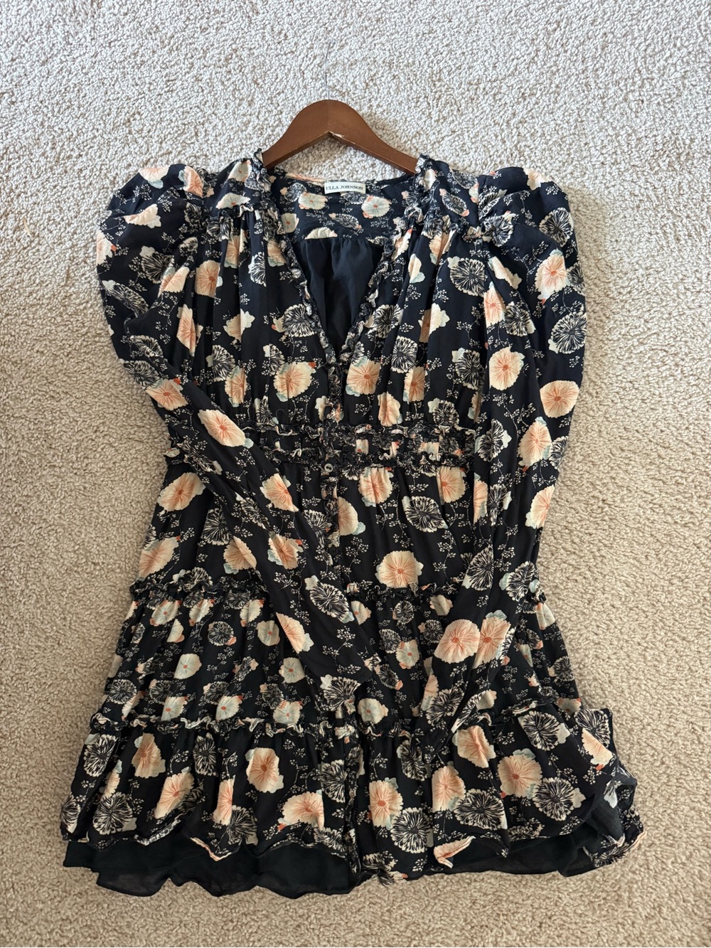 Ulla Johnson Winsor Mini Dress Noir Floral size 8 - Picture 12 of 14